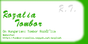 rozalia tombor business card